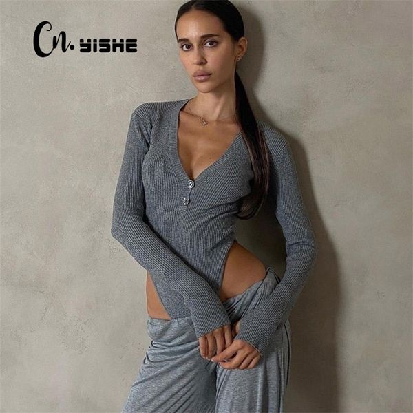 womens jumpsuits rompers cnyishe autumn winter grey white bodysuit skinny button up long sleeve overalls women fashion ribbed 221113, Black;white
womens jumpsuits rompers cnyishe autumn winter grey white bodysuit skinny button up long sleeve overalls women fashion ribbed 221113, Black;white