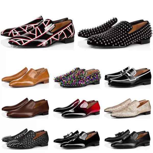 with box designer christians shoes dress shoes business shoe red-bottoms black brown suede patent leather rivets glitter fashion loafer vrrl
with box designer christians shoes dress shoes business shoe red-bottoms black brown suede patent leather rivets glitter fashion loafer vrrl