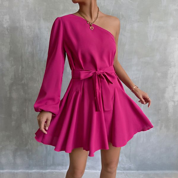 design casual blouse dresses oblique shoulder one-sided sleeve a-shaped big swing skirt clothes dress shirt night party bodycon graduation w, Black;gray
design casual blouse dresses oblique shoulder one-sided sleeve a-shaped big swing skirt clothes dress shirt night party bodycon graduation w, Black;gray