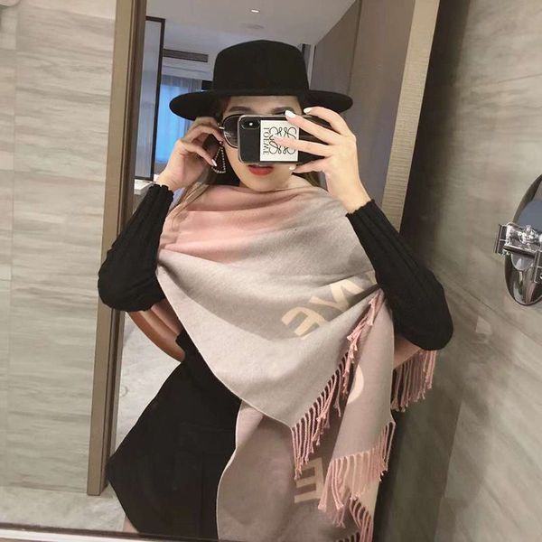 

Hijab Scarf Echarpe Designer Winter Poncho Shawl Cashmere C Scarf for Women Fashion Pashmina Wraps Thick Warm