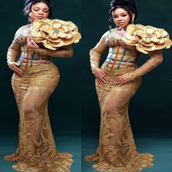 2022 arabic aso ebi gold mermaid prom dresses lace beaded evening formal party second reception birthday engagement gowns dress zj7707, Black
2022 arabic aso ebi gold mermaid prom dresses lace beaded evening formal party second reception birthday engagement gowns dress zj7707, Black