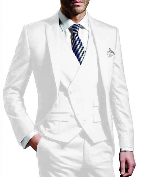 white groom tuxedos peak lapel slim fit groomsmen wedding dress fashionable man jacket blazer 3 piece suit custom made, Black;gray
white groom tuxedos peak lapel slim fit groomsmen wedding dress fashionable man jacket blazer 3 piece suit custom made, Black;gray