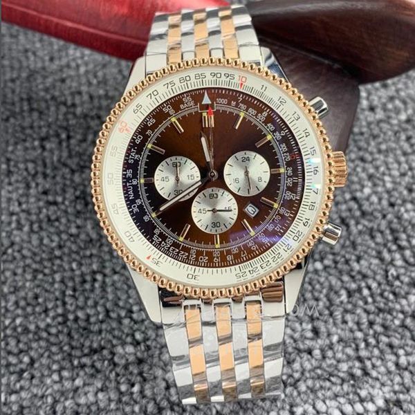 men's quartz battery watch rubber stainless steel classic strap watches 46mm z 904l uminous sapphire waterproof montre de lux, Slivery;brown
men's quartz battery watch rubber stainless steel classic strap watches 46mm z 904l uminous sapphire waterproof montre de lux, Slivery;brown