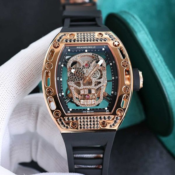 mens richa luxury mechanical watch watches milles for rm052 ghost classic legendary hollow skull wrist with diamond hegemony rubber band, Slivery;black
mens richa luxury mechanical watch watches milles for rm052 ghost classic legendary hollow skull wrist with diamond hegemony rubber band, Slivery;black