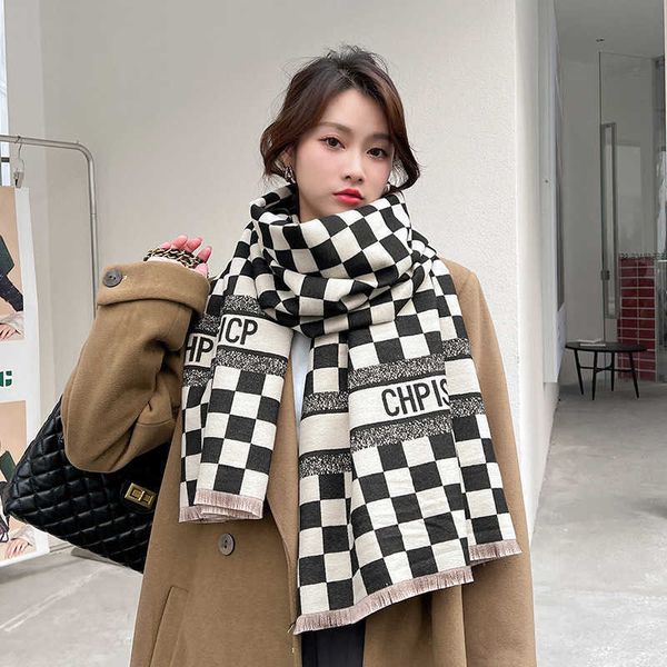 black and white chessboard checkered scarf for women in autumn and winter 2022 korean version versatile and warm scarf shawl in, Blue;gray
black and white chessboard checkered scarf for women in autumn and winter 2022 korean version versatile and warm scarf shawl in, Blue;gray