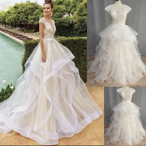 real image princess wedding dress 2022 sheer o neck appliques tiered bride gown vestidos de noiva custom made, White
real image princess wedding dress 2022 sheer o neck appliques tiered bride gown vestidos de noiva custom made, White