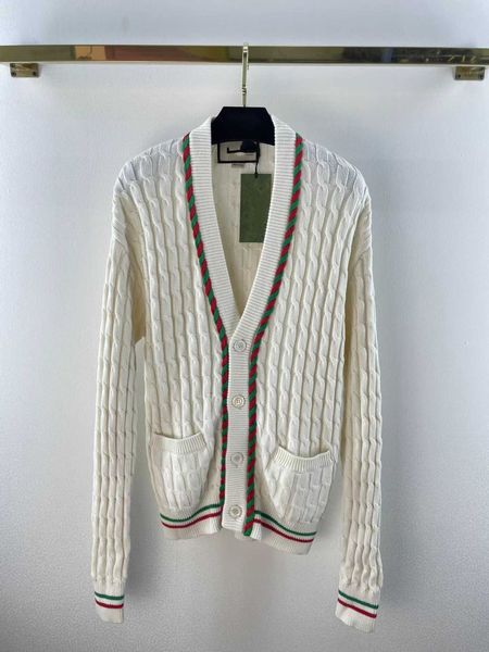 milan runway sweaters 2022 autumn v neck long sleeve high end jacquard cardigan women's designer coats 0802-09, White;black
milan runway sweaters 2022 autumn v neck long sleeve high end jacquard cardigan women's designer coats 0802-09, White;black