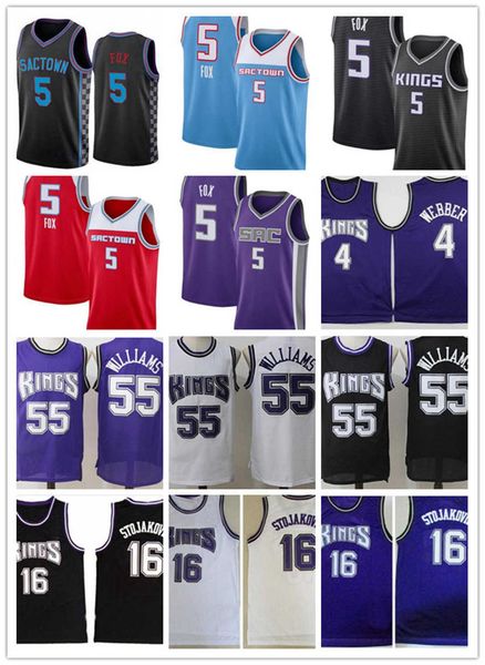 2022 new retro basketball jerseys peja 16 stojakovic de aaron 5 fox jason 55 williams chris webber city jersey men edition vintage black, Black;red
2022 new retro basketball jerseys peja 16 stojakovic de aaron 5 fox jason 55 williams chris webber city jersey men edition vintage black, Black;red