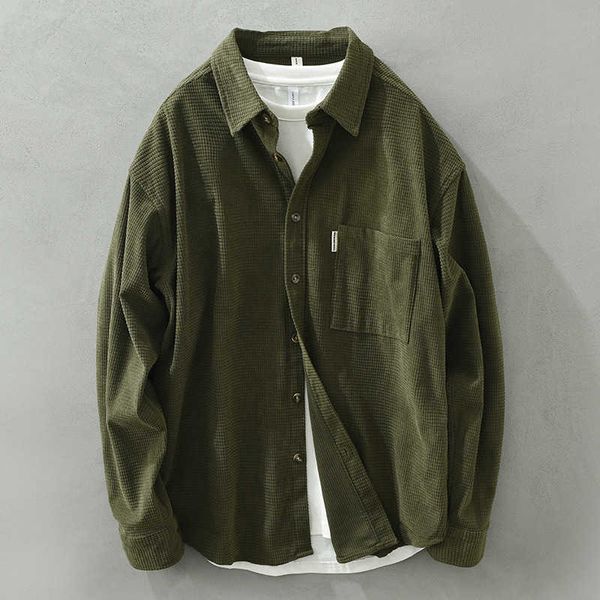 1331 men's spring and autumn workwear shirt casual fashion versatile waffle shirt coat, Black;brown
1331 men's spring and autumn workwear shirt casual fashion versatile waffle shirt coat, Black;brown