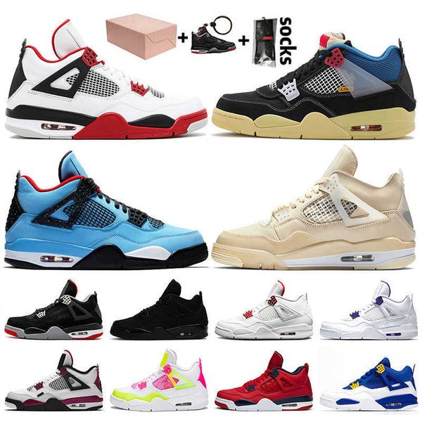 2021 jumpman 4 4s with box bred mens womens outdoor shoes union 4 guava ice white sail travis sneakers trainers big size 13, Black
2021 jumpman 4 4s with box bred mens womens outdoor shoes union 4 guava ice white sail travis sneakers trainers big size 13, Black