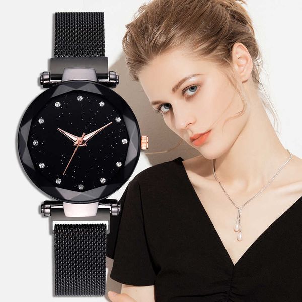 watches luxury starry sky women watch black magnetic buckle mesh band stainless steel rhinestone quartz wristwatch lady reloj wb70, Slivery;brown
watches luxury starry sky women watch black magnetic buckle mesh band stainless steel rhinestone quartz wristwatch lady reloj wb70, Slivery;brown