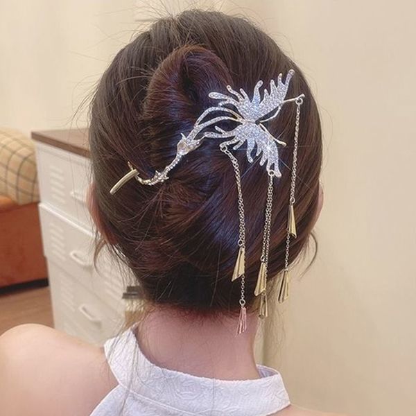 vintage clamps women hair clips claw stick elegant rhinestone butterfly long tassel hairpin ponytail holder headdress hair accessories, Slivery;golden
vintage clamps women hair clips claw stick elegant rhinestone butterfly long tassel hairpin ponytail holder headdress hair accessories, Slivery;golden