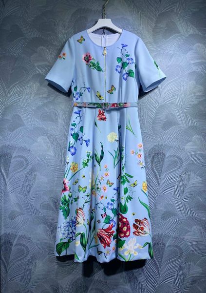 dresses women's round neck short sleeve printing thin elegant fashion big hem medium long dress apparel, Black
dresses women's round neck short sleeve printing thin elegant fashion big hem medium long dress apparel, Black