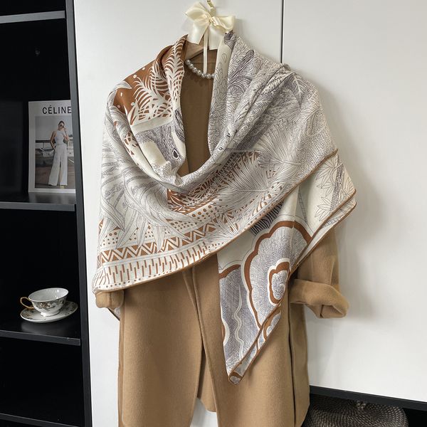 autumn and winter silk wool scarf women's versatile wool shawl warm big square scarves, Blue;gray
autumn and winter silk wool scarf women's versatile wool shawl warm big square scarves, Blue;gray