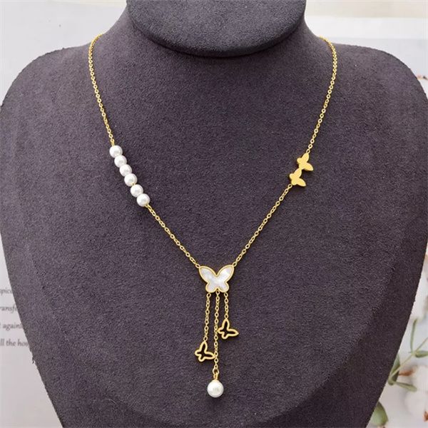 new fashion exquisite jewelry choker chokers pearl butterfly shell tassel pendant necklace women's ae490, Golden;silver
new fashion exquisite jewelry choker chokers pearl butterfly shell tassel pendant necklace women's ae490, Golden;silver