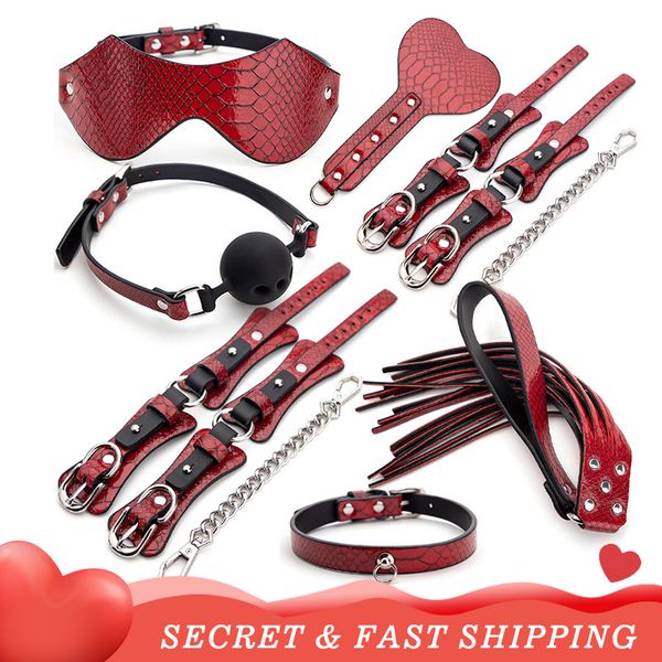 costumes black red queen sm bondage gear toys 7pcs/set bondage leather handcuffs whip rope products fro couples safe use
costumes black red queen sm bondage gear toys 7pcs/set bondage leather handcuffs whip rope products fro couples safe use