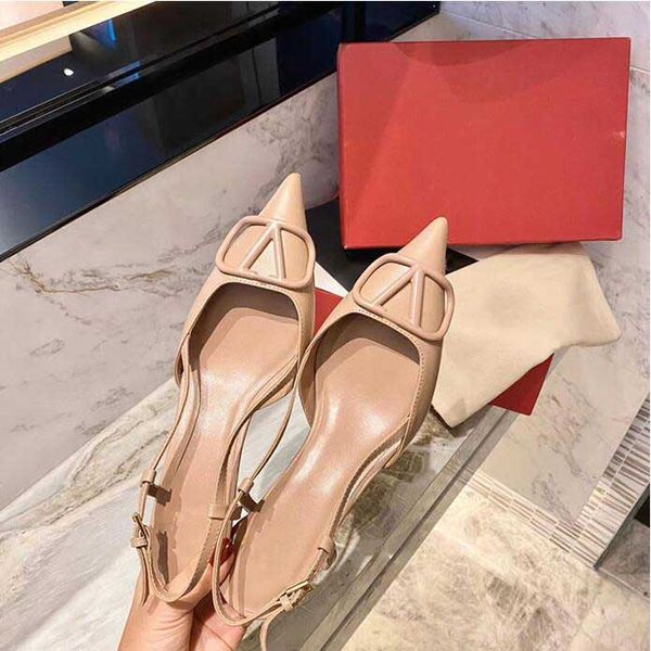 women heels summer brand sandals designer pointed 23ss pumps genuine leather lady classics womens dress shoe, Black
women heels summer brand sandals designer pointed 23ss pumps genuine leather lady classics womens dress shoe, Black