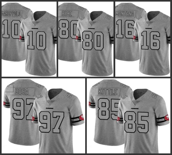 college wearssan francisco''49ers''men #10 jimmy garoppolo 16 joe montana 80 jerry rice 85 kittle 97 nick bosa gridiron, Black
college wearssan francisco''49ers''men #10 jimmy garoppolo 16 joe montana 80 jerry rice 85 kittle 97 nick bosa gridiron, Black