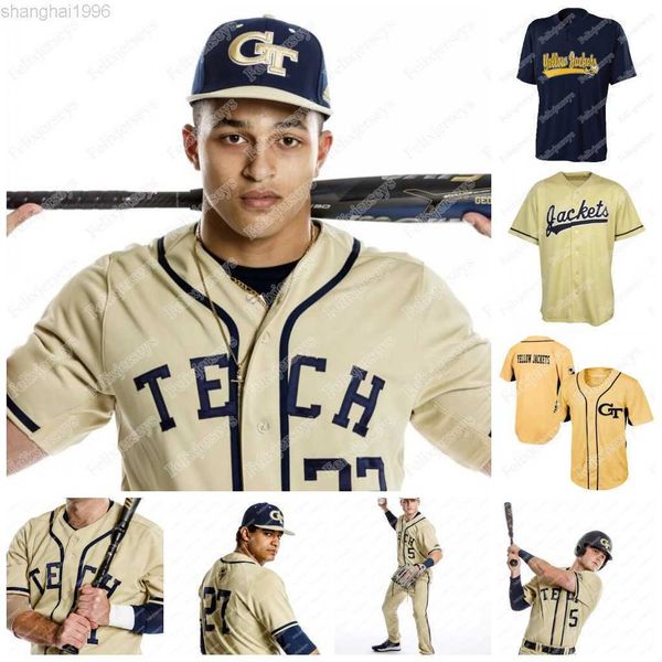college baseball wears custom georgia tech yellow jackets gold ncaa baseball jersey for mens womens youth double stitched name and number, Black
college baseball wears custom georgia tech yellow jackets gold ncaa baseball jersey for mens womens youth double stitched name and number, Black
