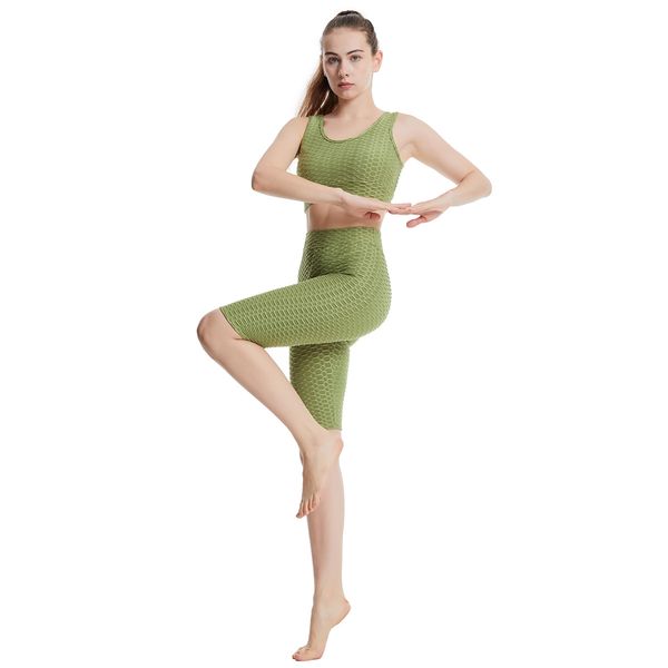 women's tracksuits set 2 pieces sleeveless tees super elastic sports vest with shorts suit stretch fitness yoga leggings, Gray
women's tracksuits set 2 pieces sleeveless tees super elastic sports vest with shorts suit stretch fitness yoga leggings, Gray