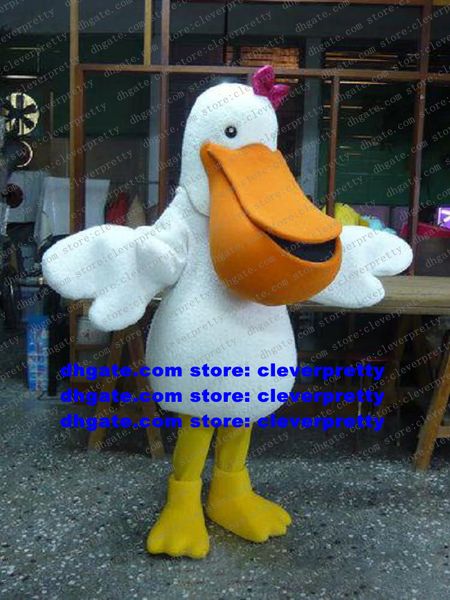 white pelican bird mascot costume cartoon character outfit suit festival celebration fashion planning zx1598, Red;yellow
white pelican bird mascot costume cartoon character outfit suit festival celebration fashion planning zx1598, Red;yellow