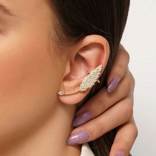 s3314 fashion jewelry leaf ear clip for women single piece earrings ear cuff rhinestone ears bone clips, Silver
s3314 fashion jewelry leaf ear clip for women single piece earrings ear cuff rhinestone ears bone clips, Silver