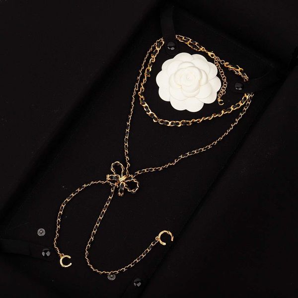2022 luxury quality charm pendant necklace with black genuine leather and knot shape have box stamp ps3526a, Silver
2022 luxury quality charm pendant necklace with black genuine leather and knot shape have box stamp ps3526a, Silver