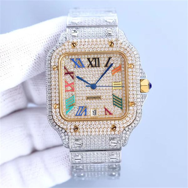 montre de luxe diamond watch men watches automatic machine movement super luminous sapphire scratch resistant glass waterproof 100m mosan mo, Slivery;brown
montre de luxe diamond watch men watches automatic machine movement super luminous sapphire scratch resistant glass waterproof 100m mosan mo, Slivery;brown
