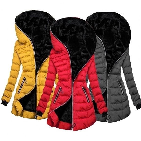 womens down parkas winter overcoat jacket coat solid color zipper closure slim waist hooded quilted for outdoor 221113, Black
womens down parkas winter overcoat jacket coat solid color zipper closure slim waist hooded quilted for outdoor 221113, Black