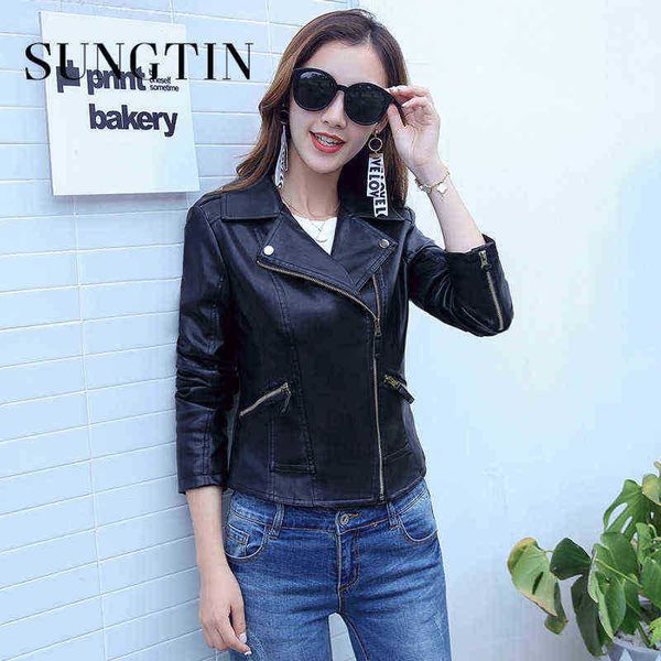 sungtin fashion slim cropped faux leather jacket women punk motorcycle jackets female streetwear autumn winter outerwear jacket j220727, Black
sungtin fashion slim cropped faux leather jacket women punk motorcycle jackets female streetwear autumn winter outerwear jacket j220727, Black