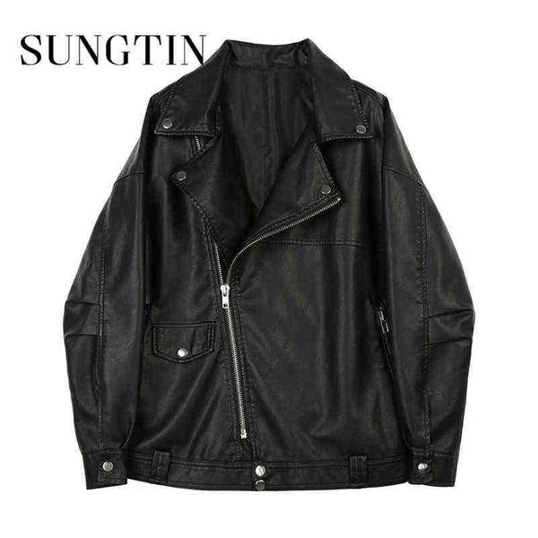 sungtin faux leather jacket for women streetwear pu moto jacket women zipper oversized casual korean outfit 2022 new fashion j220727, Black
sungtin faux leather jacket for women streetwear pu moto jacket women zipper oversized casual korean outfit 2022 new fashion j220727, Black