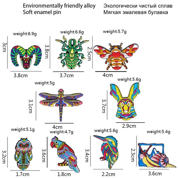 colorful insect image brooches for women fantasy pins set 9pcs enamel alloy cartoon animal dragonfly owl parrot snail woodpecker badge child, Gray
colorful insect image brooches for women fantasy pins set 9pcs enamel alloy cartoon animal dragonfly owl parrot snail woodpecker badge child, Gray