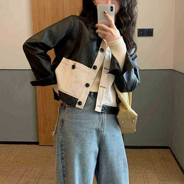 korean cropped leather jacket women vintage streetwear bags women autumn jacket high street y2k chic faux fur coat 2021 new j220727, Black
korean cropped leather jacket women vintage streetwear bags women autumn jacket high street y2k chic faux fur coat 2021 new j220727, Black