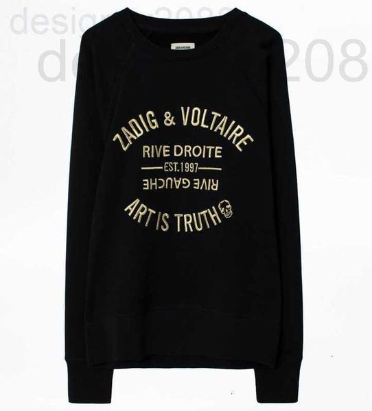 women's hoodies & sweatshirts designer french minority zadig embroidered for women white letter silver embroidery cotton long sleeve zv, Black
women's hoodies & sweatshirts designer french minority zadig embroidered for women white letter silver embroidery cotton long sleeve zv, Black