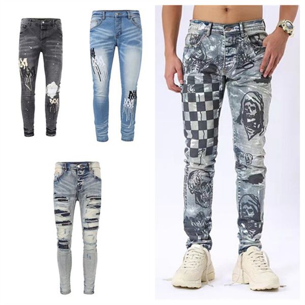 wholesale-fashion designer jeans skinny jeans mens straight slim fit biker pants distressed ripped worn hole regular hiphop black wallflower, Blue
wholesale-fashion designer jeans skinny jeans mens straight slim fit biker pants distressed ripped worn hole regular hiphop black wallflower, Blue