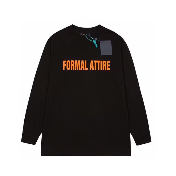 2022 formal attire men and women t shirt back green label crew neck loose fashion all match long sleeve tee shirts, White;black
2022 formal attire men and women t shirt back green label crew neck loose fashion all match long sleeve tee shirts, White;black