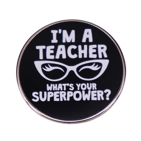 i'm a teacher what's your superpower pin brooch black glasses badge funny teacher's day birthday christams day retirement gif, Blue
i'm a teacher what's your superpower pin brooch black glasses badge funny teacher's day birthday christams day retirement gif, Blue