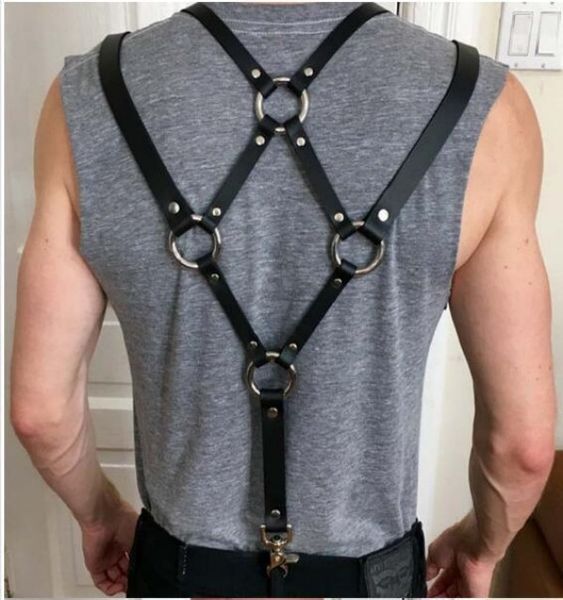 men's sleepwear male harness lingerie leather exotic fetish men clothes body chest harness belts suspenders gothic punk gay costumes, Black;brown
men's sleepwear male harness lingerie leather exotic fetish men clothes body chest harness belts suspenders gothic punk gay costumes, Black;brown