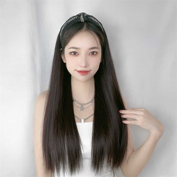 women's hair wigs lace synthetic wig's black hoop half hood wigs long straight hair lazy fashion wig
women's hair wigs lace synthetic wig's black hoop half hood wigs long straight hair lazy fashion wig