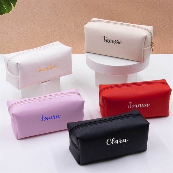 cosmetic bags cases personalized embroidery small makeup pu leather travel pouch toiletry for women portable waterresistant 221114
cosmetic bags cases personalized embroidery small makeup pu leather travel pouch toiletry for women portable waterresistant 221114
