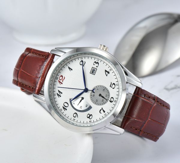 2022 new luxury brand men's watch stainless steel leather sports fashion leisure quartz watch, Slivery;brown
2022 new luxury brand men's watch stainless steel leather sports fashion leisure quartz watch, Slivery;brown