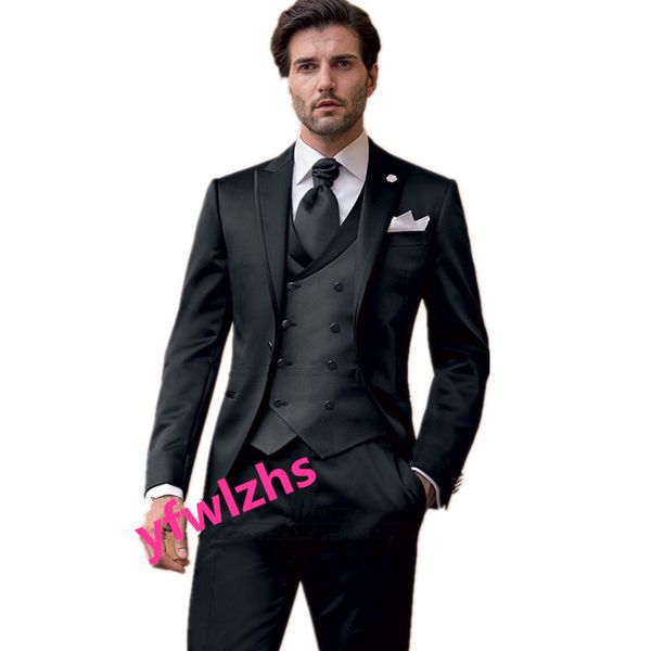 customize tuxedo one button handsome peak lapel groom tuxedos men suits wedding/prom/dinner man blazer jacket pants tie vest w1206, Black;gray
customize tuxedo one button handsome peak lapel groom tuxedos men suits wedding/prom/dinner man blazer jacket pants tie vest w1206, Black;gray