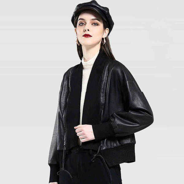 2022 spring autumn new women faux leather jacket soft loose vest jacket female moto biker black overcoat j220727
2022 spring autumn new women faux leather jacket soft loose vest jacket female moto biker black overcoat j220727