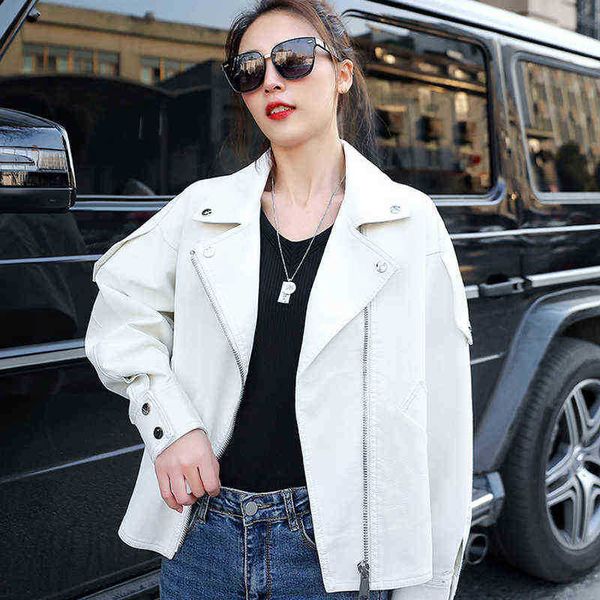 2022 new jacket winter korean chic fashion faux leather women streetwear casual pu loose motorcycle jackets female oversized jacket j220727, Black
2022 new jacket winter korean chic fashion faux leather women streetwear casual pu loose motorcycle jackets female oversized jacket j220727, Black