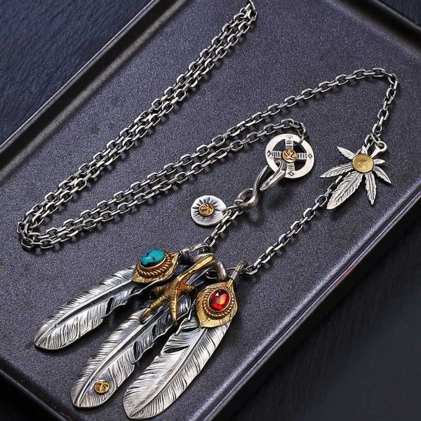 new design retro style turquoise feather silver necklace men and women sweater chain jewelry accessories
new design retro style turquoise feather silver necklace men and women sweater chain jewelry accessories