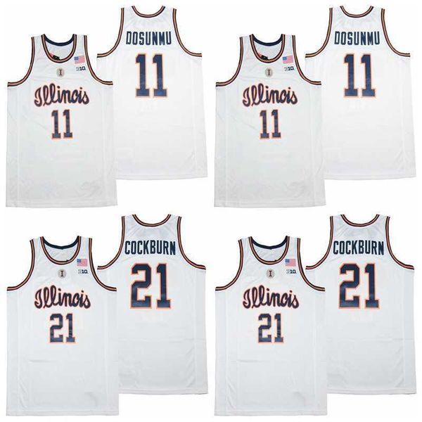 ncaa college basketball illinois fighting illini 11 ayo dosunmu jersey university 21 kofi cockburn team white breathable good quality, Black
ncaa college basketball illinois fighting illini 11 ayo dosunmu jersey university 21 kofi cockburn team white breathable good quality, Black