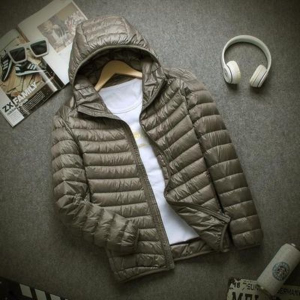 men's down parkas brand autumn winter light down jacket men's fashion hooded short large ultrathin lightweight youth slim coat dow, Black
men's down parkas brand autumn winter light down jacket men's fashion hooded short large ultrathin lightweight youth slim coat dow, Black