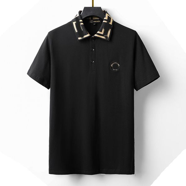 men's polo shirt medusa embroidery polo shirt half sleeve cotton slim collar large short sleeve t-shirt #02, White;black
men's polo shirt medusa embroidery polo shirt half sleeve cotton slim collar large short sleeve t-shirt #02, White;black