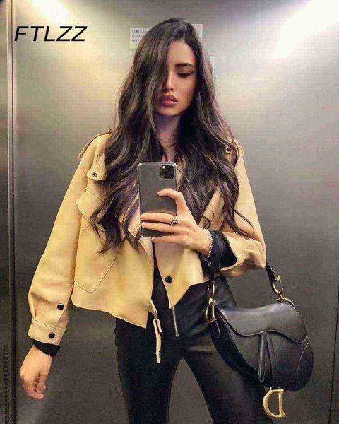 new women yellow leather jacket streetwear brown faux leather jacket woman vintage turn down collar moto springfall outfit j220727, Black
new women yellow leather jacket streetwear brown faux leather jacket woman vintage turn down collar moto springfall outfit j220727, Black