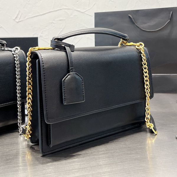 9a quality luxurys designers sunset shoulder chain bag smooth cowhide leather women crossbody silver gold ladies vintage totes handbags blac
9a quality luxurys designers sunset shoulder chain bag smooth cowhide leather women crossbody silver gold ladies vintage totes handbags blac